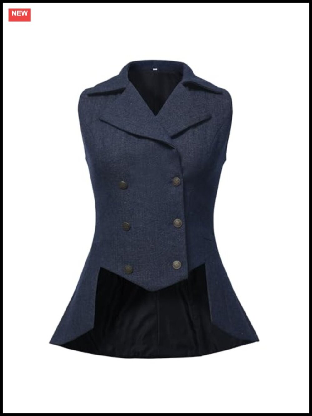Victorian Steampunk Waistcoat Tweed Vest Button V-Neck Formal Cosplay